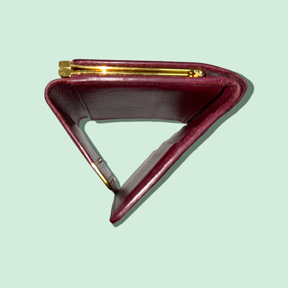 Cartier Red Tri-fold Wallet with Gold Accents - Picture 4 of 13